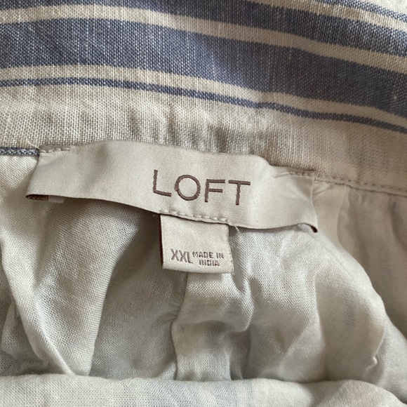 Loft XXL white blue stripe dress - Picture 2 of 5